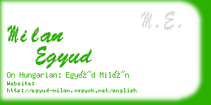 milan egyud business card